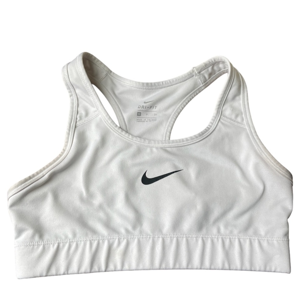 Nike | Women's Dri-Fit Sports Bra | Light Support  | White | S